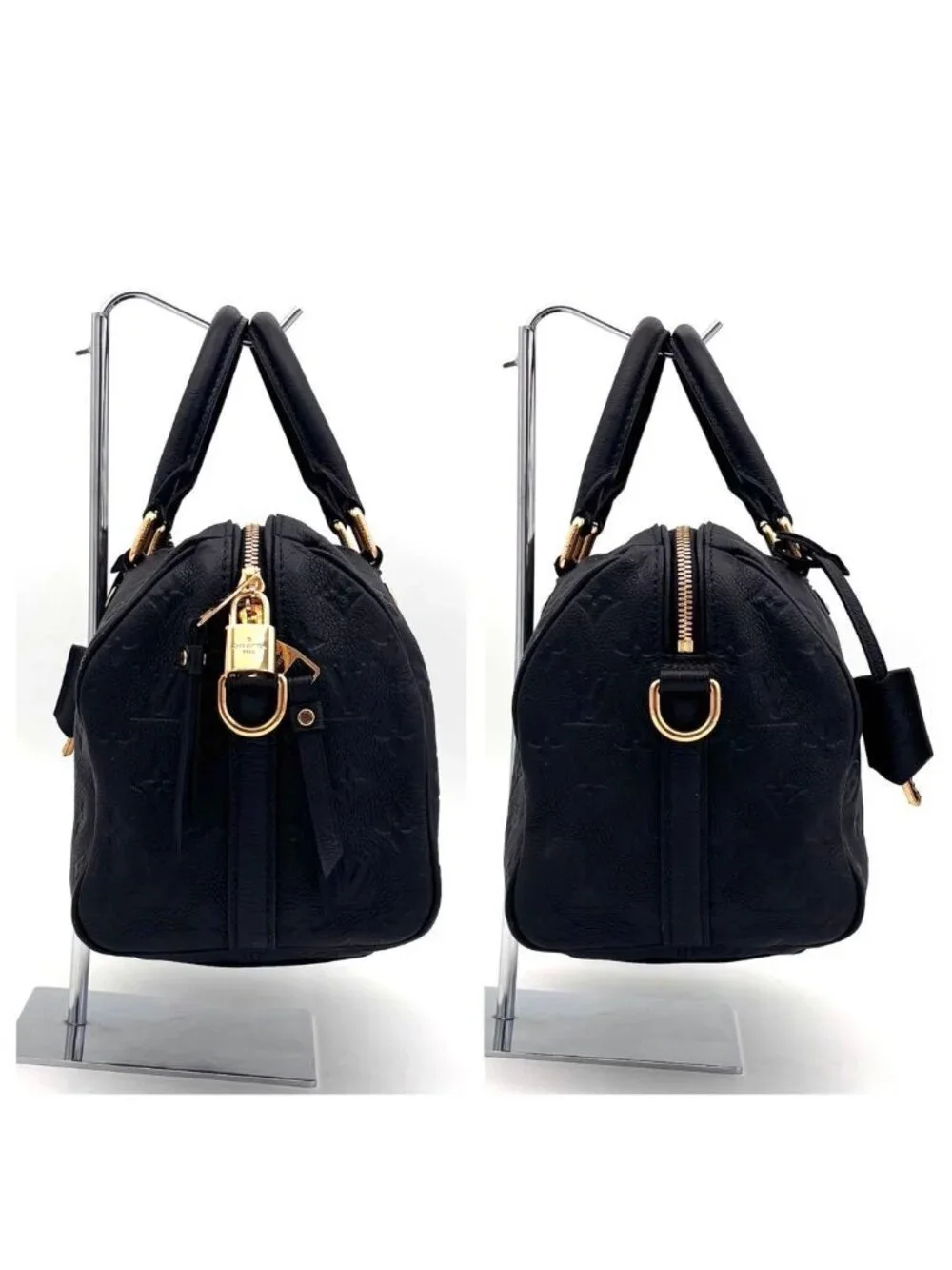Louis Vuitton Monogram Empreinte Speedy Bandouliere 25 Noir Handbag